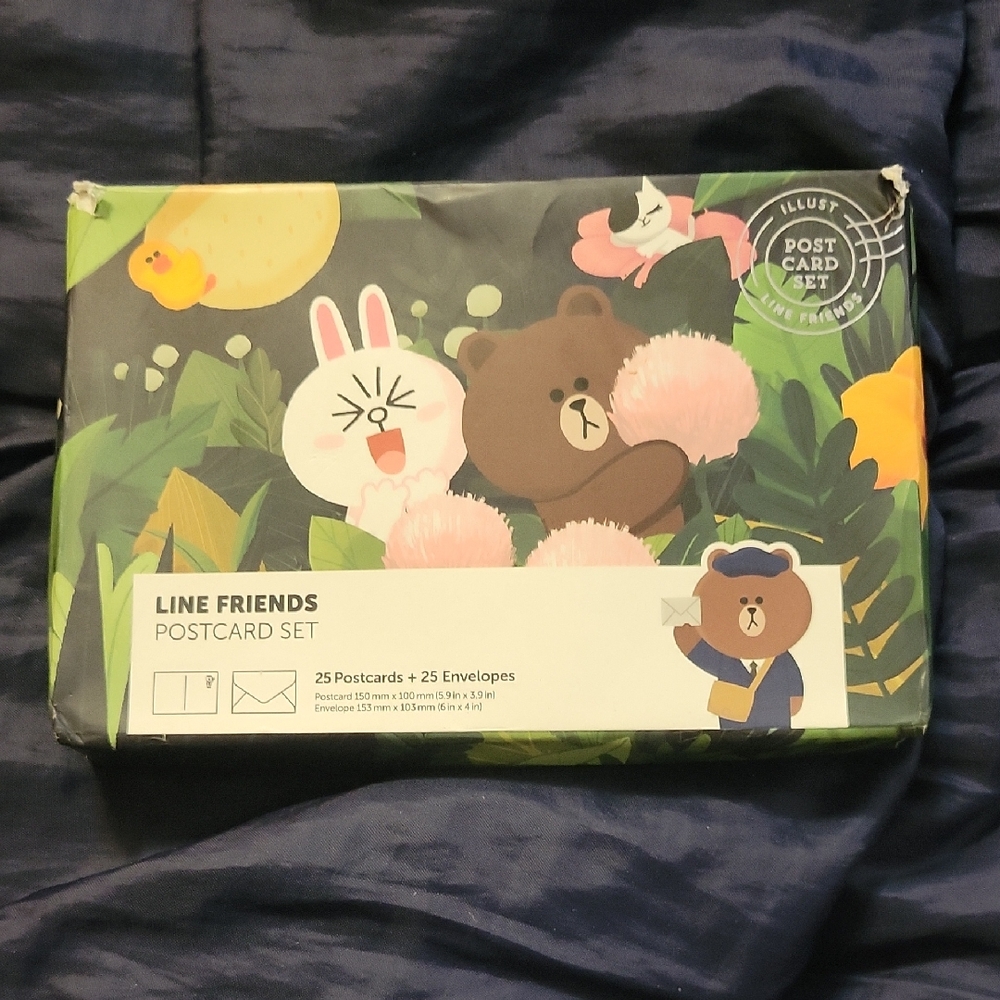 BTS Line Friends Post Cards And Envelopes Partial Set